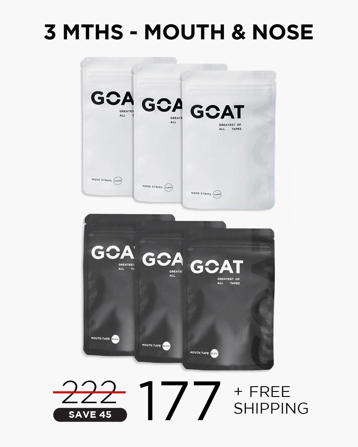 Mouth + Nose Tape - 3 Month Bundle