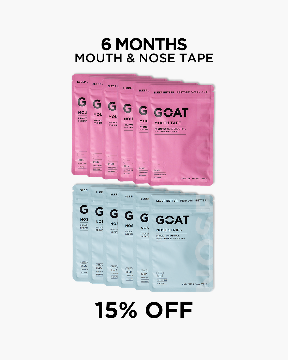 Mouth + Nose Tape - 6 Month Bundle