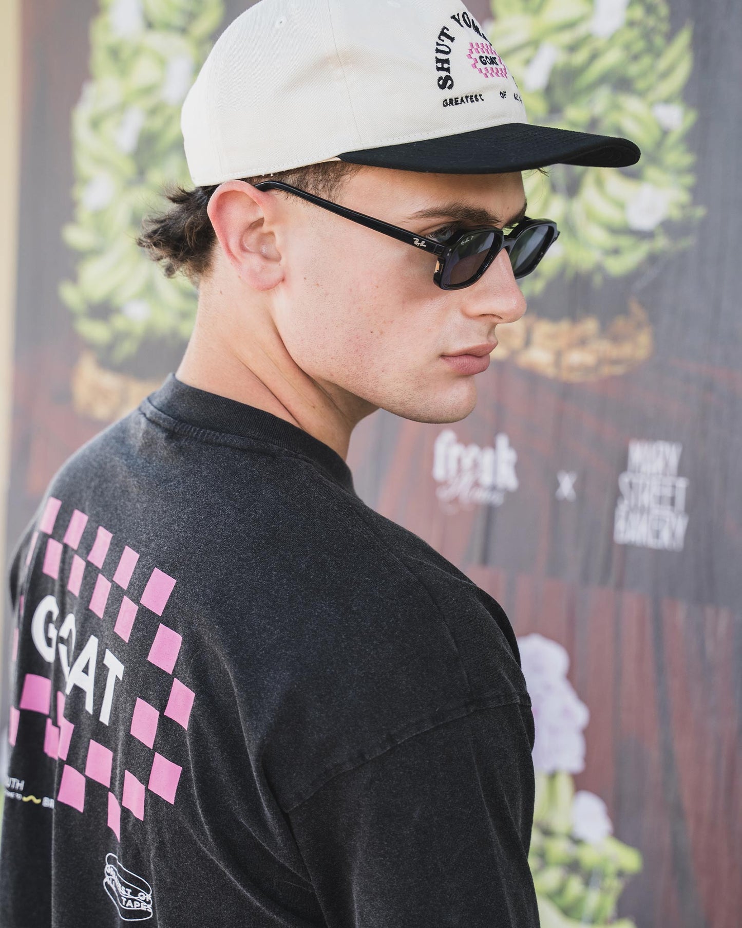 Checkerboard Unisex Tee - Faded Black