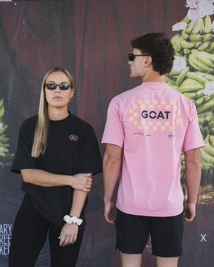 Checkerboard Unisex Tee - Acid Pink