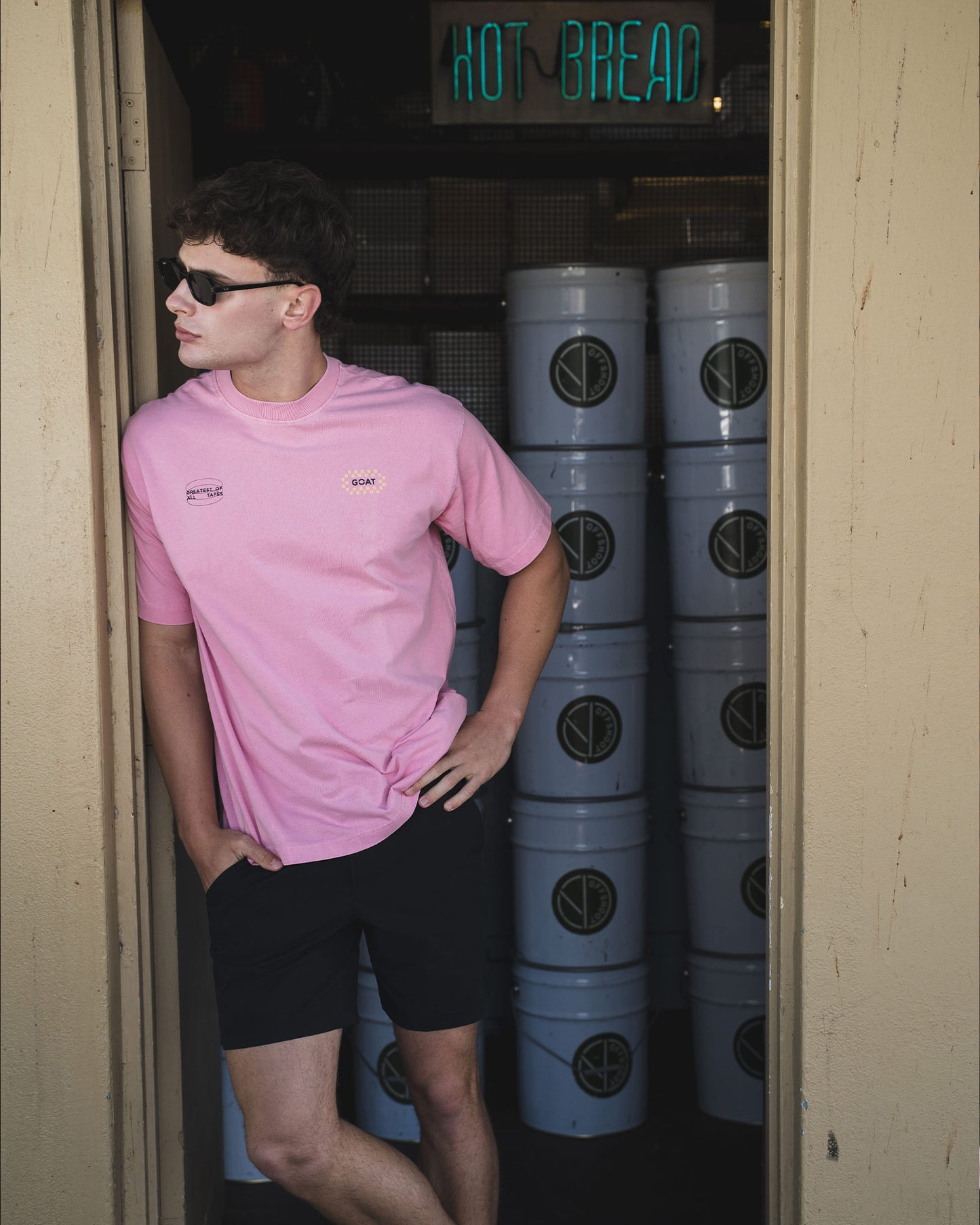 Checkerboard Unisex Tee - Acid Pink