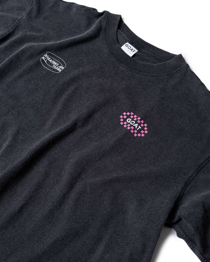 Checkerboard Unisex Tee - Faded Black