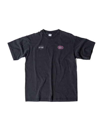 Checkerboard Unisex Tee - Faded Black