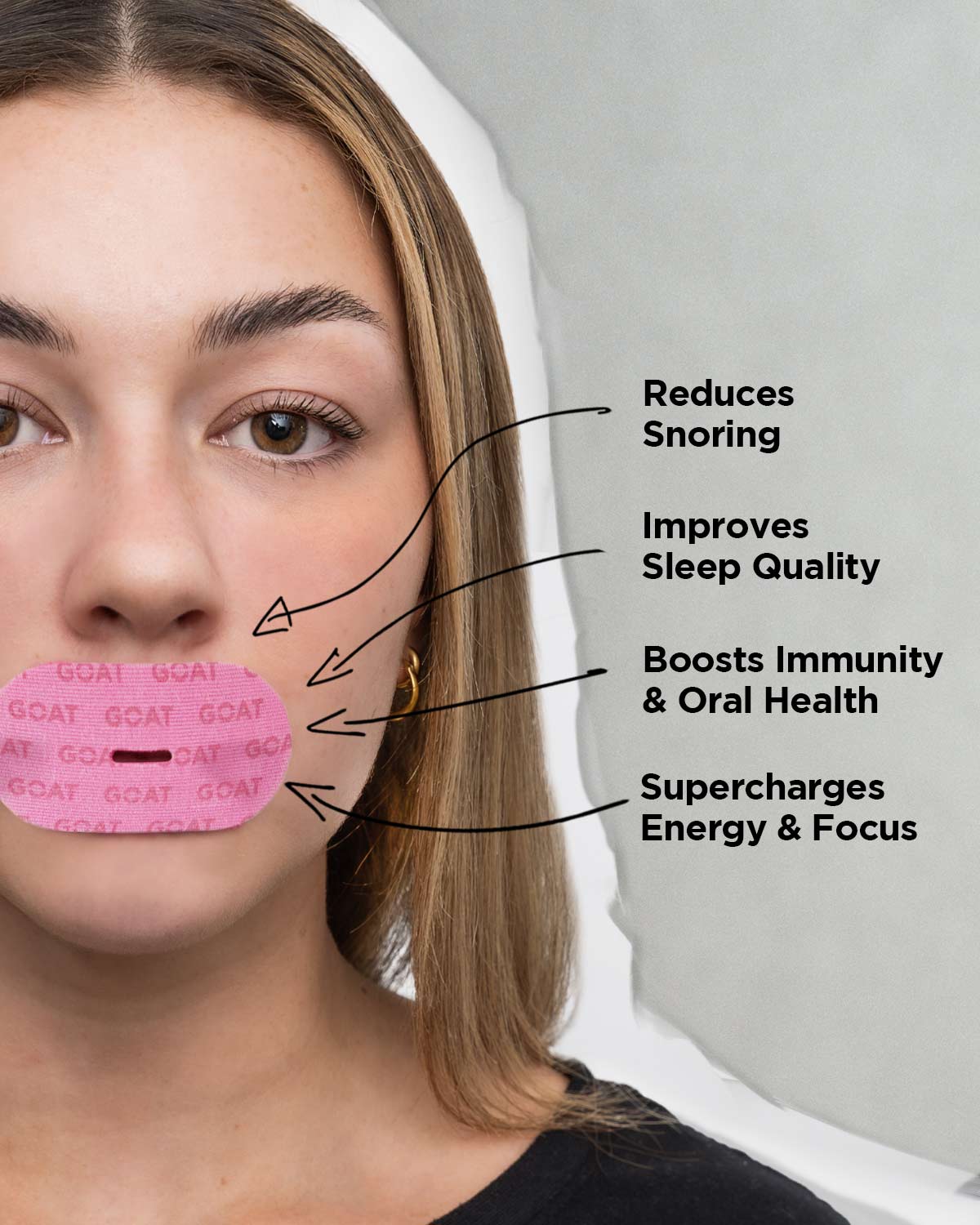 Mouth Tape w/ Slit - Pink