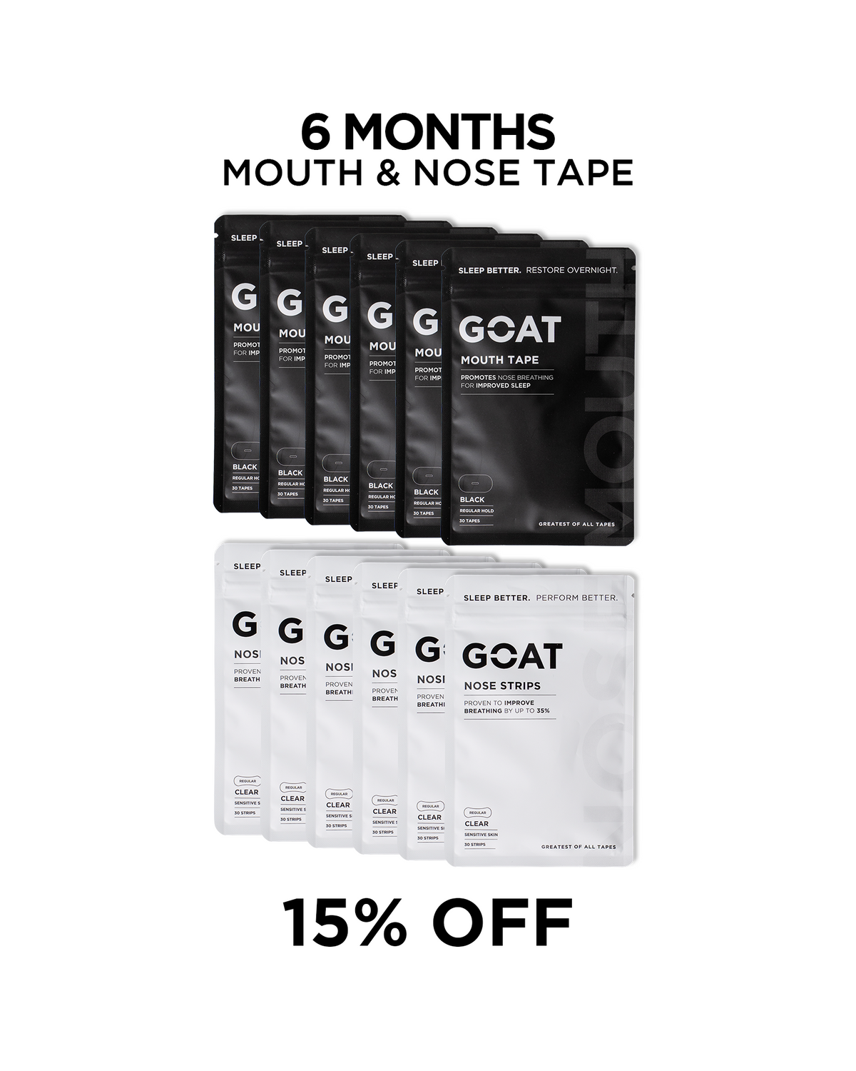 Mouth + Nose Tape - 6 Month Bundle