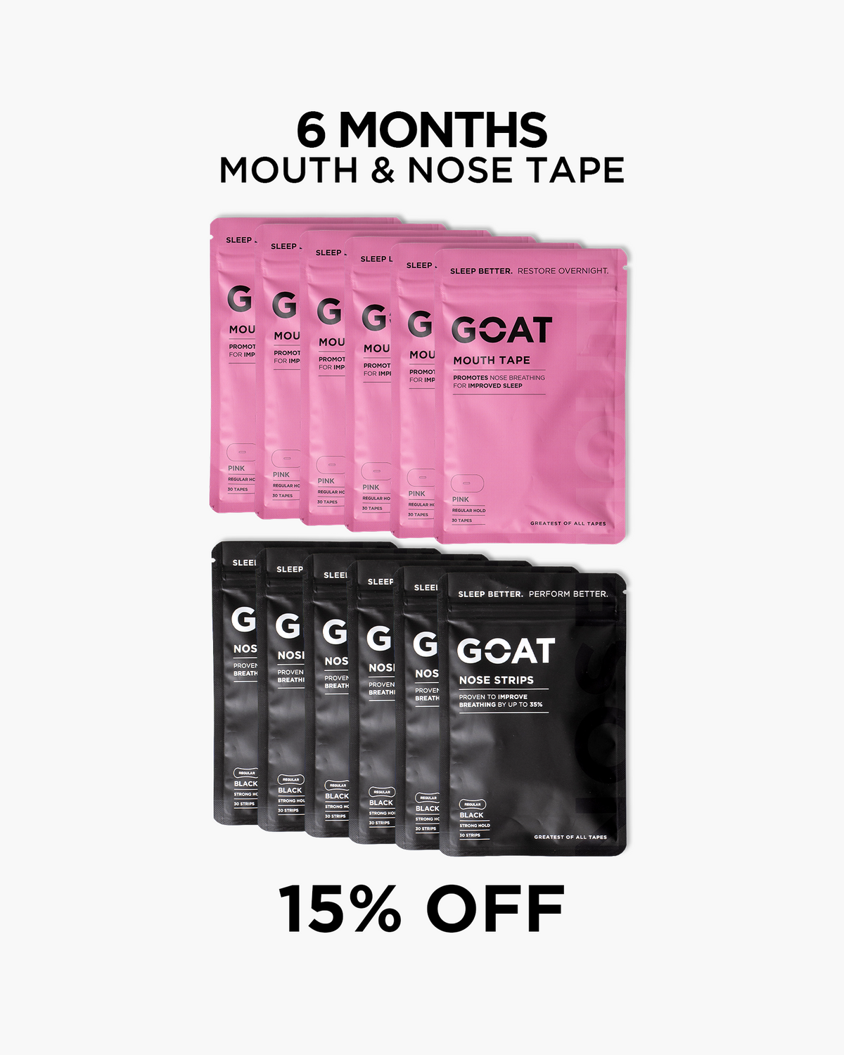 Mouth + Nose Tape - 6 Month Bundle