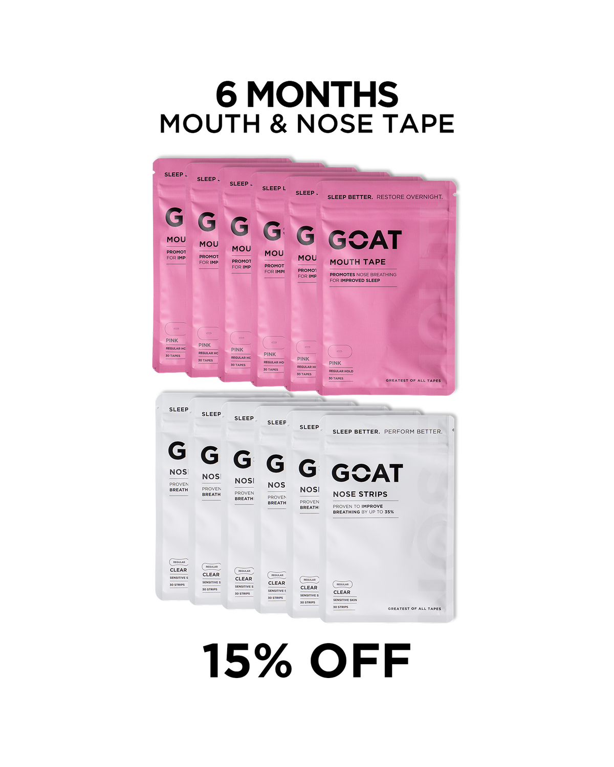 Mouth + Nose Tape - 6 Month Bundle